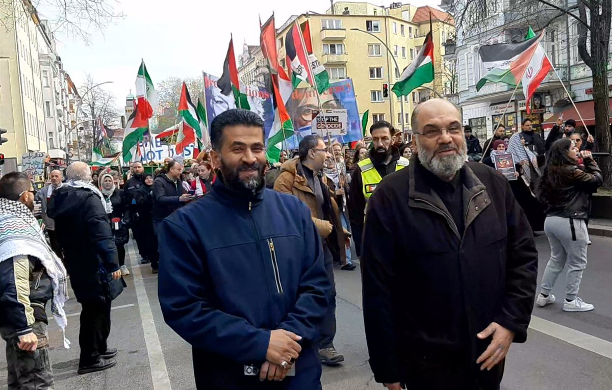 مظاهرة جماهيرية حاشدة في برلين تضامنا مع فلسطين وإيران ولبنان