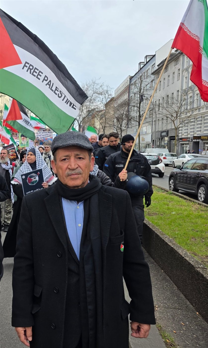 مظاهرة جماهيرية حاشدة في برلين تضامنا مع فلسطين وإيران ولبنان