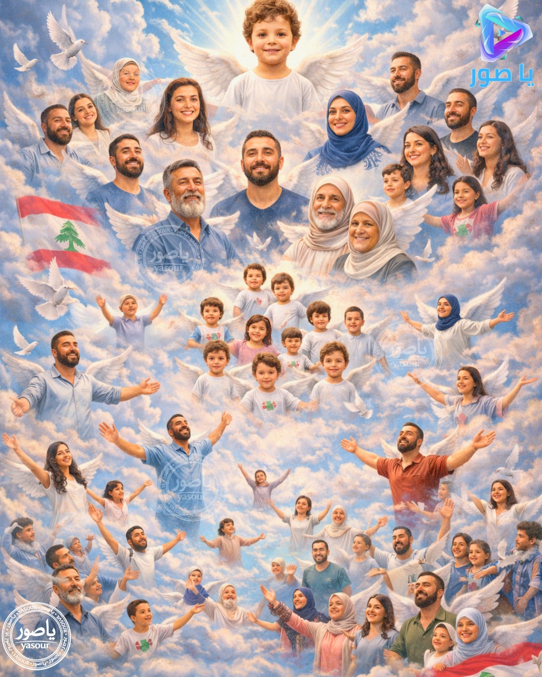 وفي العيد ها هم ملائكتنا وقد ملأوا السماء ... انتم عزنا الدائم، فخرنا ومجدنا