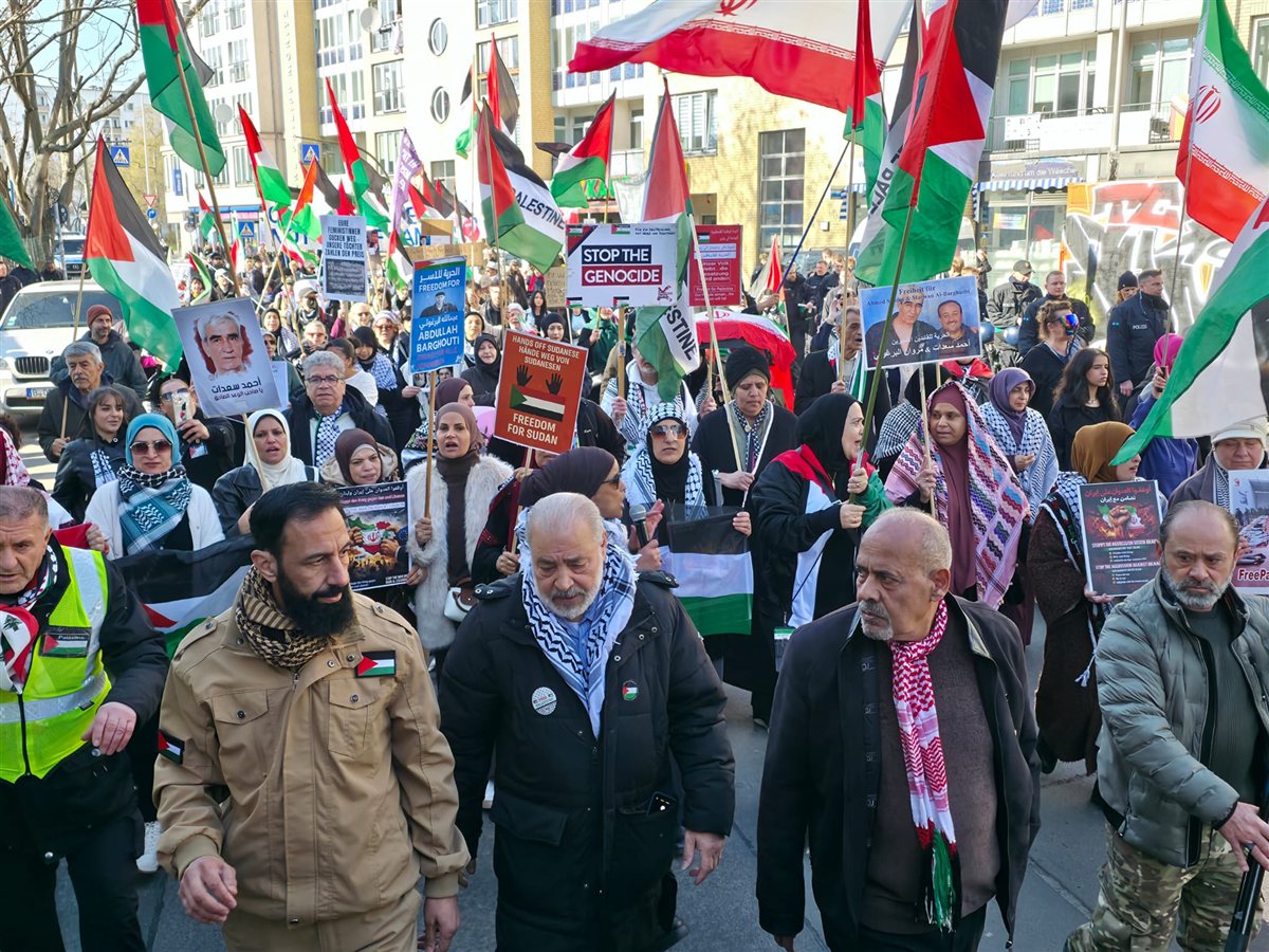 برلين: مظاهرة حاشدة رفضا للعدوان، ودفاعا عن حق الشعوب في الحرية والسيادة