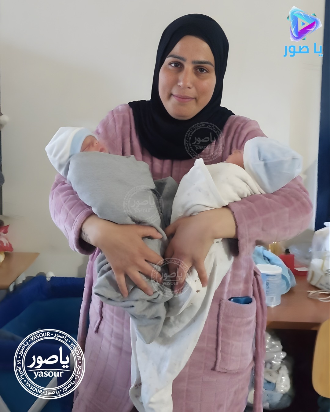 توأم جنوبي ولدا في مدرسة في ظل ظروف النزوح القاسية ....