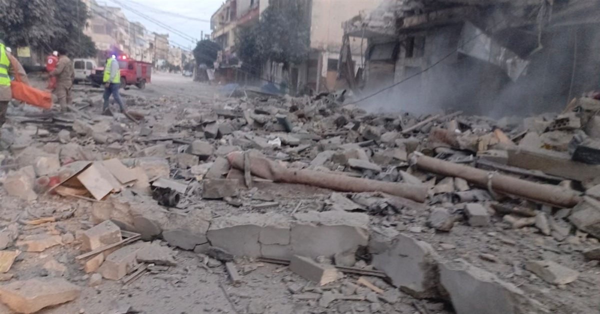 صور من الدمار في النبطية