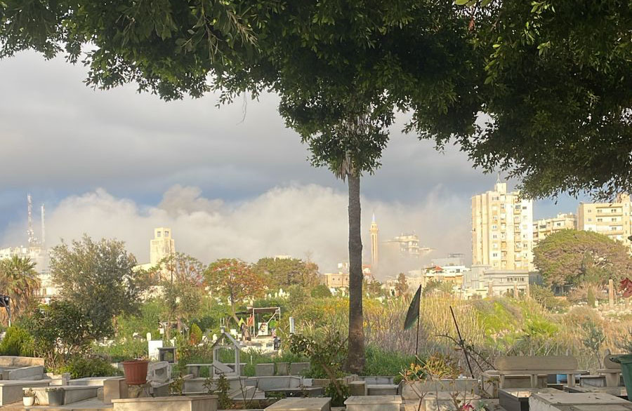 غارة عنيفة تستهدف مدينة صور - بناية يونس التي تم تهديدها