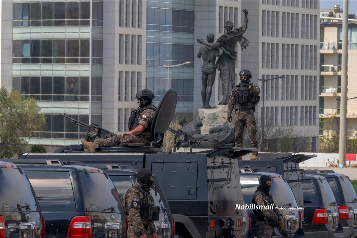 انتشار كثيف واجراءات مشددة للجيش في بيروت 2