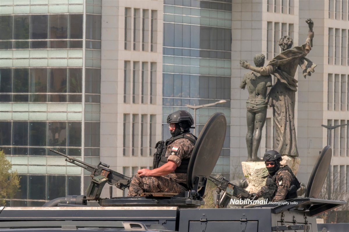 انتشار كثيف واجراءات مشددة للجيش في بيروت 4