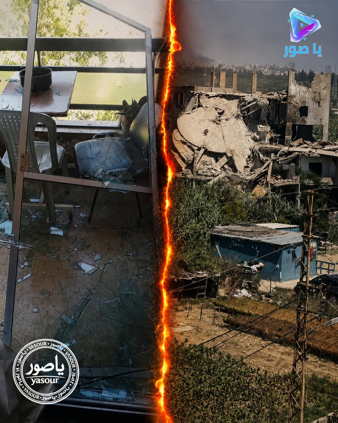 الغارة قرب مستشفى حيرام في صور