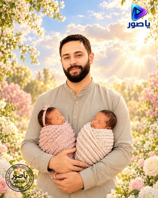 ولادة التوأم علي وزهراء في عائلة السعيد محمد خريس