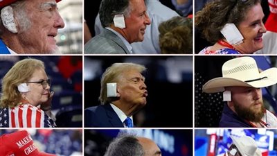 بضمادات الأذن... هكذا تعاطف مؤيّدو ترامب معه