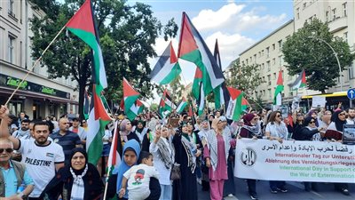 يوم التضامن العالمي مع غزة والأسرى في برلين