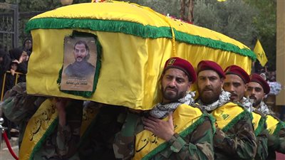 حزب الله يُشيّع الشهيد على طريق القدس المجاهد محمد علي علامة في بلدة عدلون