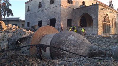 ارتقاء 4 مواطنين في الغارة التي دمرت مسجد كفرتبنيت فجر اليوم 