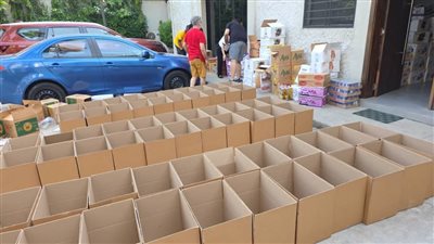 الجامعة الثقافية في العالم - فرع أبيدجان توزع ٣٠٠ حصّة غذائية