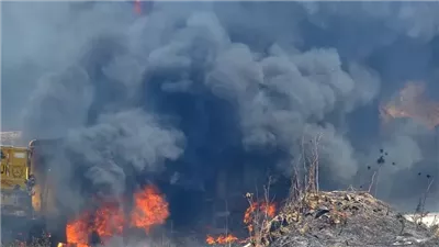 انفجار خزان بنزين في بلدة تفاحتا ما أدى الى اشتعاله