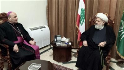 الشيخ علي الخطيب يستقبل السفير البابوي  في لبنان باولو بورجيا