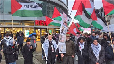 تظاهرة حاشدة في برلين تضامنًا مع فلسطين 