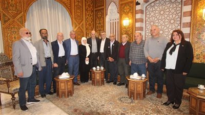 وفد نقابي فلسطيني لبناني مشترك يزور سعادة النائب السابق بهية الحريري في دارتها في الهلالية