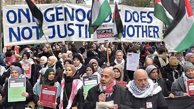 مظاهرة جماهيرية في العاصمة الألمانية لتجديد التضامن مع الشعب الفلسطيني 