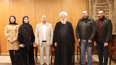  العلامة الشيخ علي الخطيب يستقبل وفدًا إداريًا من معاهد أمجاد الجامعية 