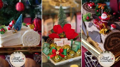تشكيلة Bûche de Noël عند حلويات الشاطىء بالإضافة لهدايا من الشوكولا بمناسبة الميلاد المجيد!