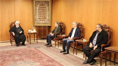 الشيخ علي الخطيب استقبل الوزير السابق الدكتور فايز شكر في مقر المجلس - طريق المطار