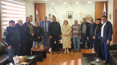 وفد رابطة مخاتير قضاء النبطية يزور محافظ النبطية بالإنابة للتعارف وتعزيز التعاون