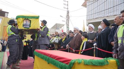 حزب الله وأهالي عبّا شيعوا الشّهيد علي داود عميص