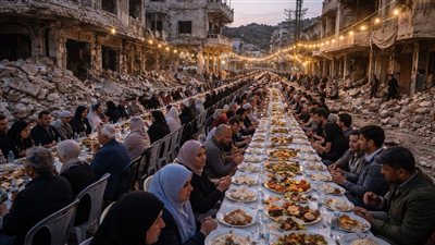 افطار جماعي لاهالي عيتا الشعب ... رسالة صمود وتمسك بالارض واعادة الاعمار