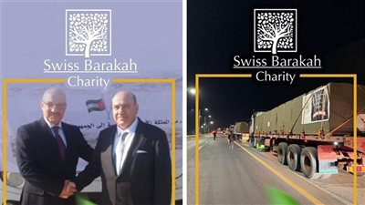 SWISS BARAKAH CHARITY عبر فرعها بالأردن تسير قافلة مساعدات إغاثية إلى لبنان