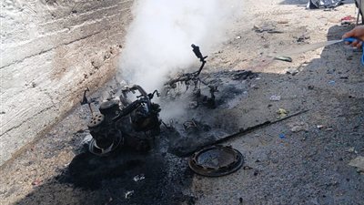 ارتقاء مواطنين في الشهابية جراء استهداف مسيّرة دراجة نارية