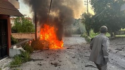 استهداف سيارة بالدوير في قضاء النبطية