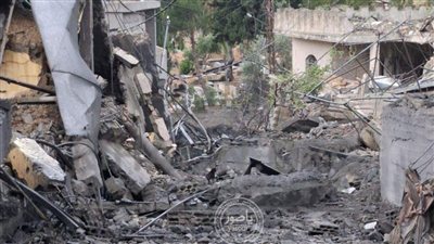 دمار حي بأكمله في الريحان جراء الغارة ليلا