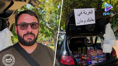 الشاب الجنوبي النازح علاء بيضون ابن مدينة بنت جبيل حوّل سيارته الى دكان في بعلبك ساحة العين