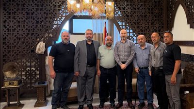 وفد بلدية مجدل سلم يطالب بإعلانها منكوبة خلال لقائه المحافظ منصور ضو